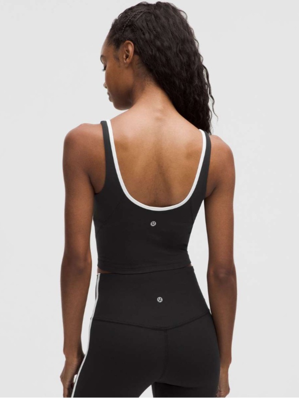 EUC align notched neck tank black/white size 6 lululemon - Picture 13 of 14
